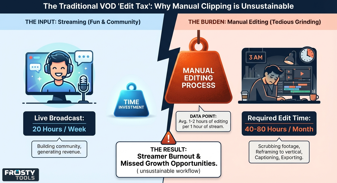 The VOD Edit Tax Why Manual Clipping Is Unsustainable